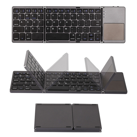 Twice folding wireless Bluetooth Keyboard For Lenovo Tab 4 8 10 Plus TAB M8 TB X805X F HD FHD M7 7 Tablet TouchPad keyboard case ► Photo 1/6