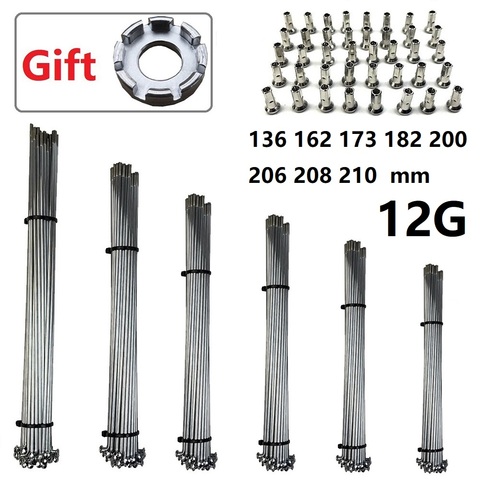 Silver Color Ebike Hub Motor Wheel Spokes Steel Diameter 2.56mm 12G Mountain Bike Spokes J-bend Steel Wires Bicycle Spokes Parts ► Photo 1/6