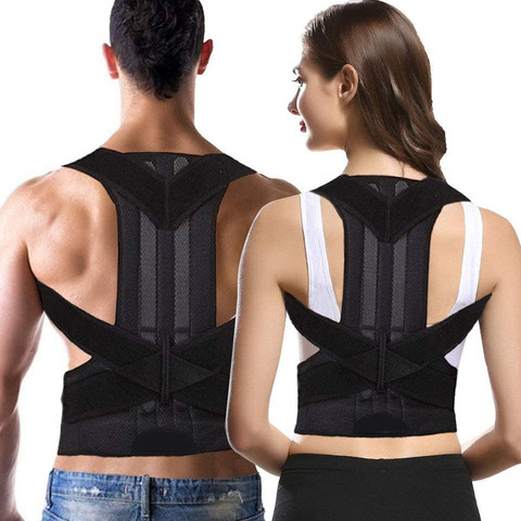 Neoprene Men Women Posture Corrector Adjustable Brace Supports Belt Prevents Slouching Shoulder Belt S-4XL Size ► Photo 1/6