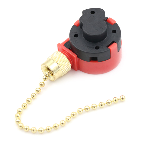 1pcs High quality ZE-268S1 Switch Ceiling Fan Light Lamp Pull Chain Control Switches Red ► Photo 1/6