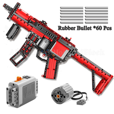 Technic Motorized Gun Set Model Building Blocks Boys Birthday Christmas Present Kids Gifts Toys For Children ► Photo 1/6