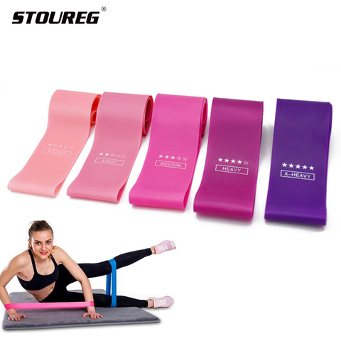 5 Levels Training Gum Exercise Gym Strength Resistance Bands Pilates Sport Rubber Fitness Bands Crossfit Workout Equipment ► Photo 1/6