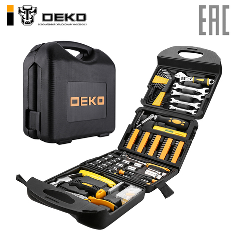 Universal tool kit for home and auto in suitcase Deko dkmt165 (165 items) 065-0742 ► Photo 1/6