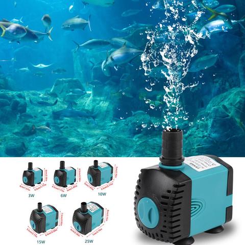 3/6/10/15/25W Ultra-Quiet Submersible Water Pump Filter Fish Pond Aquarium Water Fountain Pump Tank Fish Tank Water Pump ► Photo 1/6