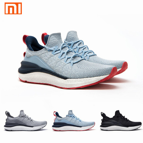 NEW Xiaomi Mijia Sports Shoes 4 Lightweight Ventilate Elastic Knitting Shoes Breathable Refreshing City Running Sneaker For Man ► Photo 1/6