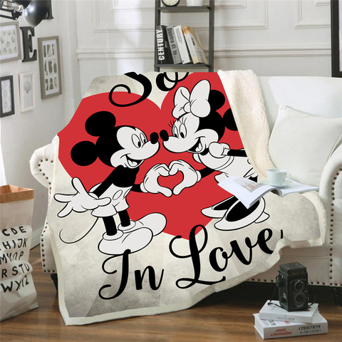 Disney Mickey Minnie Mouse Blanket Baby Blanket Throws on Bed/Crib/Couch 150x200CM Baby Girls Boys Kids Gift Pink  Christmas ► Photo 1/6