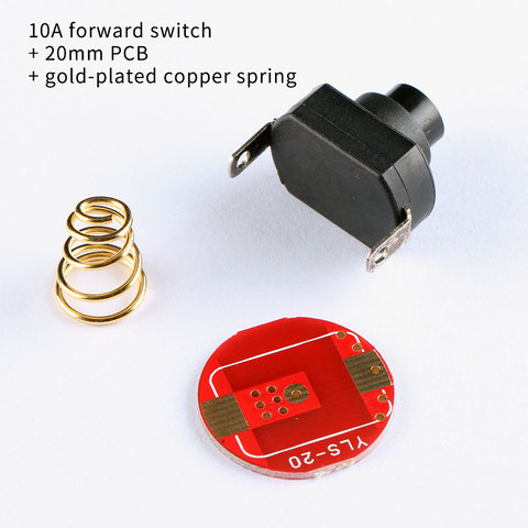 10A forward switch + 20mm PCB + gold-plated copper spring ► Photo 1/2