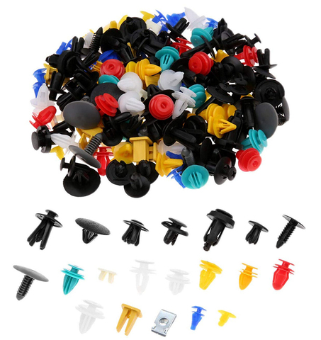 100pcs Universal Mixed Clips for bmw e34 e39 e90 e38 vw t4 rover 75 mustang  ford focus 2 kia rio chevrolet cruze ► Photo 1/5