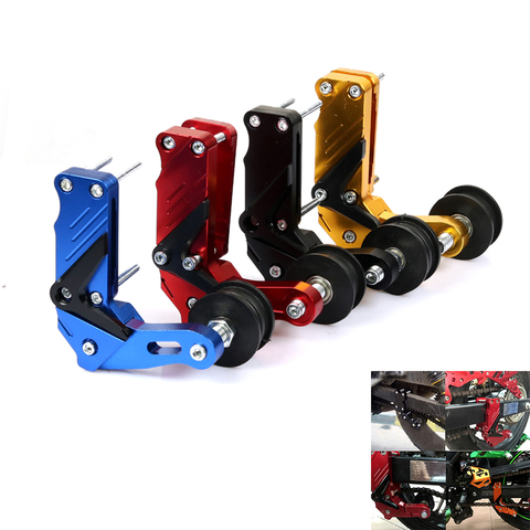 motorcycle Accessories Universal Aluminum Chain Tensioner Chain adjuster Bolt on Roller Adjust For ktm  honda kawasaki yamaha ► Photo 1/6