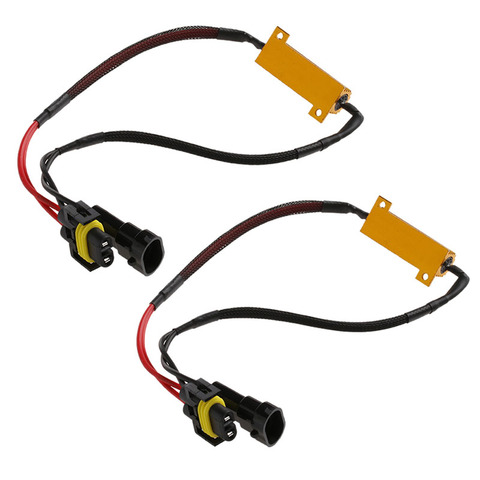 2 x H8 H11 LED Headlight Load Resistor Flicker Decoders Warning Canceler Harness E7CA ► Photo 1/6