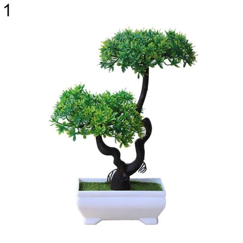 Artificial Plant Tree Bonsai Fake Potted Ornament Home Hotel Garden Decor Gift Small Tree Pot Plants Fake Flowers Decoration ► Photo 1/6