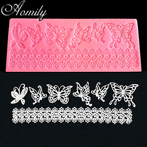 Aomily Wedding Cake Silicone Beautiful Flower Lace Fondant Mold Mousse Sugar Craft Icing Mat Pad Pastry Cake Decorating Tools ► Photo 1/6