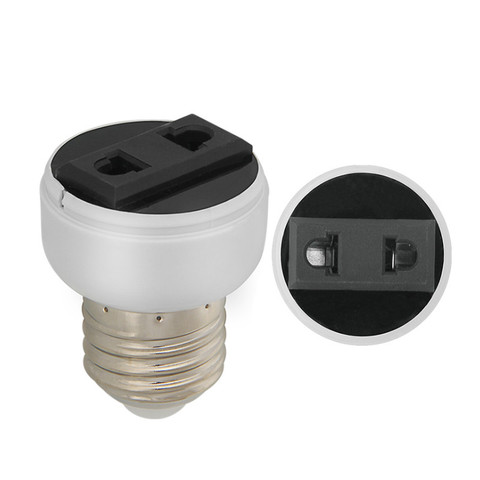 E27 Lamp Socket Light Holder US/EU Plug White Converter Screw Bulb Converter Lamp Base Connector Lighting Fixture Accessories ► Photo 1/6