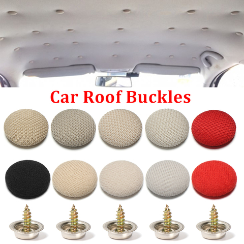 10pcs Car Interior Roof Buckles Headliner Ceiling Cloth Fixing Screw Cap Repair Automotive Care Fabric Buckle Rivets Retainer ► Photo 1/6