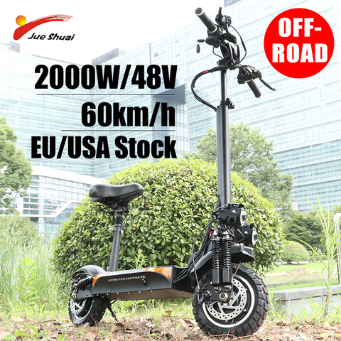 60km/h Electric Scooters Adults 48V 2000W Kickscooter Dual Motor with Seat Folding e scooter Disc Brake Skate board ► Photo 1/6