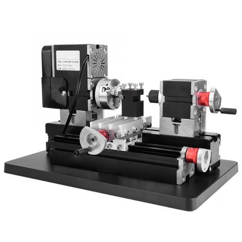 5A 60W 100-240V CNC Mini Metal Lathe DIY Woodworking Machine lathe Machine Variable Speed Milling Bench Top Digital 12000RPM/min ► Photo 1/6