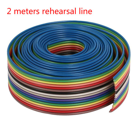 16P rehearsal line 2m car CD modified line cable rainbow flat wire support line welding cable joint wire ribbon extension cable ► Photo 1/3