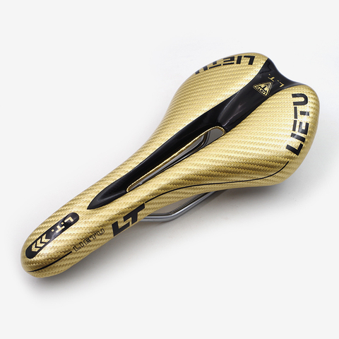 Lietu Bicycle saddle MTB Mountain Bike Carbon Fiber Saddle Man road Ironman Triathlon cushion selle italia Bicycle bici fitting ► Photo 1/6