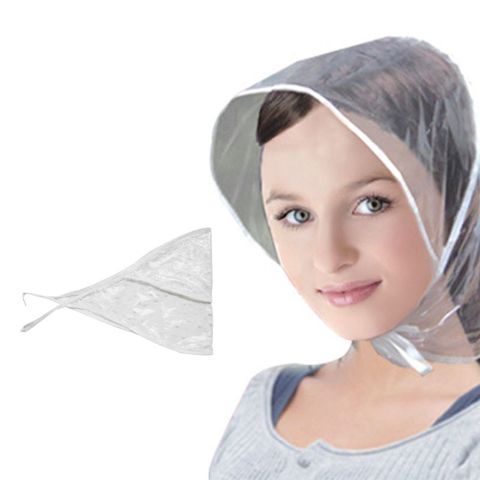 Creative Men Women Unisex Plastic Rain Visor Hat Foldable  Kids Hiking Fishing Waterproof Windproof Hair Protection Cap ► Photo 1/5
