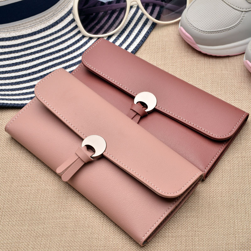 Faux Leather Card Coins Holder Clutch Long Wallet Academyus Fashion Women Purse
