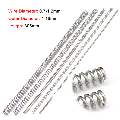 2PCS 305mm Y-shaped Compression Spring Long Pressure Spring Wire Dia 0.7/0.8/1/1.2mm 304 Stainless Steel ► Photo 1/4