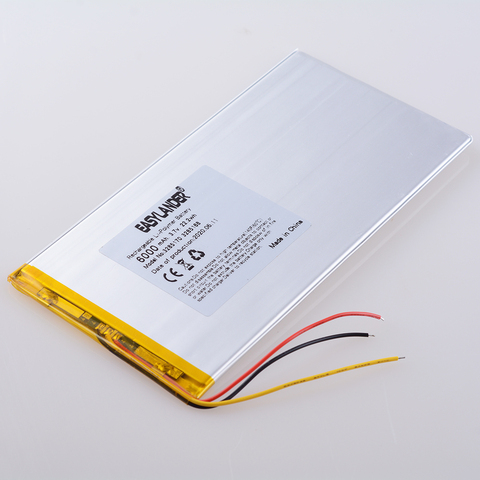 3 line Tablet pc 3285170 3.7V 6000MAH polymer lithium ion battery for tablet pc 10.1 inch  Престижио 3101 4g  3285168 3085170 ► Photo 1/2