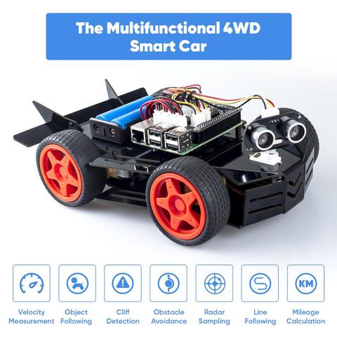 SunFounder Raspberry Pi Car Robot Kit for the Raspberry Pi 4B and 3 model B+ 3B Electronic DIY Robot ► Photo 1/6