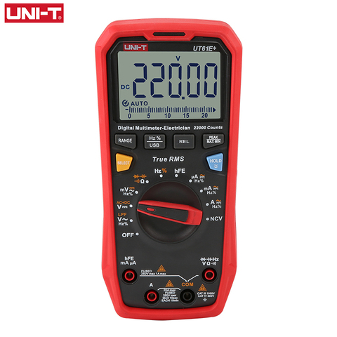 UNI-T UT61E+ True RMS Multimeter Digital Auto Range Unit True RMS  meter 22000 Digits Display  220mF Large Capacitance Testing ► Photo 1/6