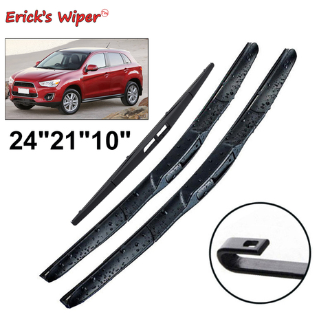 Erick's Wiper Front & Rear Wiper Blades Set For Mitsubishi ASX Outlander Sport RVR 2010 - 2017 Windshield Windscreen 24