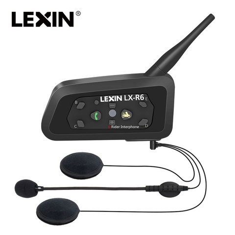 LEXIN R6 1200M 6 Riders Motorcycle Bluetooth Helmet Headsets Intercom Moto Interphone Headsets intercomunicadores de casco moto ► Photo 1/6