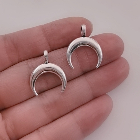 15pcs 21x17mm Pendant Horns Crescent Moon Charm Pendants for Jewelry Making DIY earring Moon Pendants Handmade Accessories ► Photo 1/3