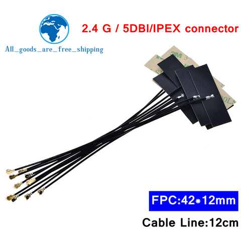 10PCS 2.4Ghz WIFI Internal Antenna FPC 5dBi IPX IPEX Connector Omni Antenna IEEE 802.11 b/g/n WLAN System ► Photo 1/6