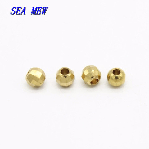 100 PCS 3mm 4mm 5mm 6mm Metal Raw Brass Beads DIY Round Beads Spacer Beads For Jewelry Making ► Photo 1/6