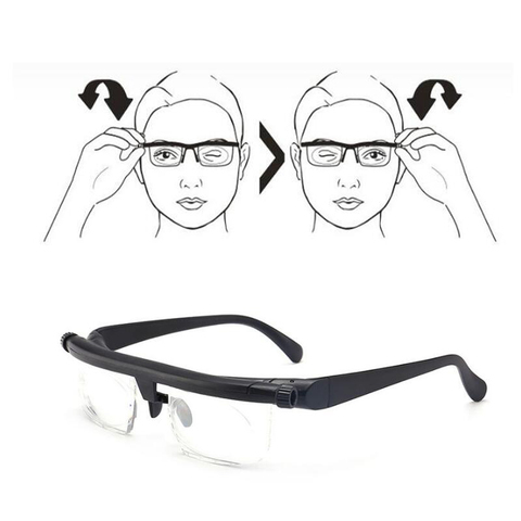 Vision Focus Adjustable TR90 Reading Glasses Myopia Eye Glasses -6D to +3D Variable Lens Correction Binocular Magnifying ► Photo 1/6