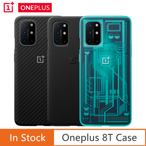 Official Oneplus 8T Case Oneplus Official Protective Cover Karbon Protective Case Quantum Bumper Case Cyborg Cyan From Oneplus ► Photo 1/4