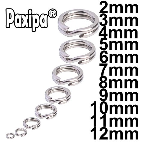 50pcs or 100pcs Stainless Steel Split Ring Diameter 2mm to 12mm Heavy Duty Fishing Double Ring Connector Fishing Accessories ► Photo 1/3