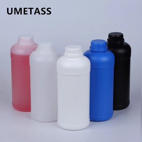 UMETASS 1000mL HDPE plastic bottle with Lid empty container for Liquid shampoo Lotion agricultural pesticide bottle 1PCS ► Photo 1/6