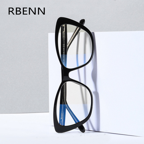 RBENN Cat Eye Glasses Frame Women Blue Light Blocking Reader Fashion Computer Gaming Glasses Anti Eye Strain Headache UV400 ► Photo 1/6