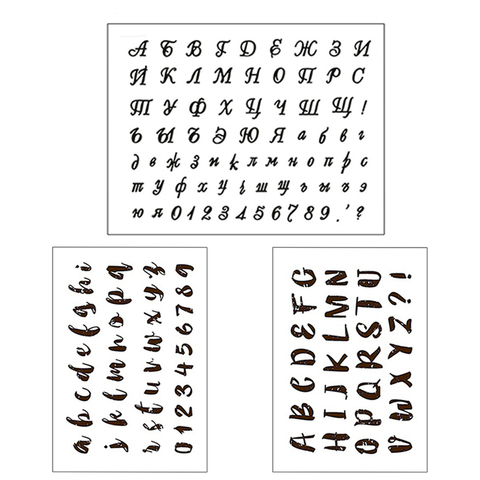 Clear Stamps for DIY Scrapbooking Card English Russian Alphabet Number Transparent Stamp Making Photo Album Crafts Silicon Decor ► Photo 1/6