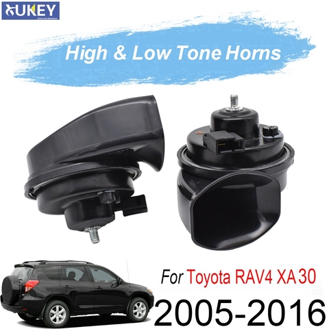 12V 125db 410/510Hz Dual Tone Snail Horn For Toyota RAV4 XA30 2005 2006 2007 2008 2009 2010 2011 2012 2013 2014 2015 2016 ► Photo 1/6