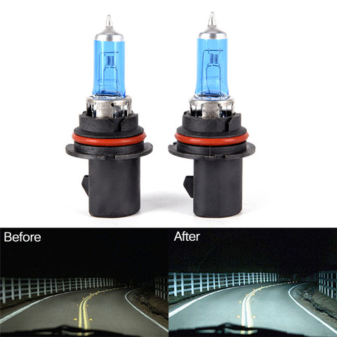 2pcs/lot White 12V 100/80W HB5 9007 Super  Car Dark Blue Glass Halogen Lamps Automotive Bulbs Headlights ► Photo 1/6