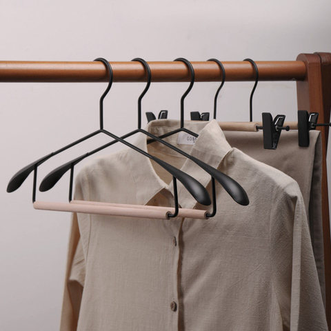 Wooden Coat Clothes Hanger Rack Closet Wardrobe Organizer Pants Hangers for Clothes Cabides Para Roupa Colgador De Ropa ► Photo 1/5