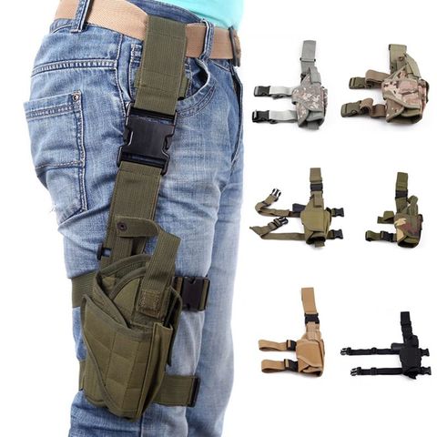 Pistol Holster Drop Thigh Glock 17 19 Gun Holster Pouch Military Nylon Holster Hunting Accessories For Glock Beretta Adjustable ► Photo 1/6