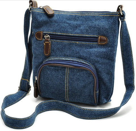 New Women Casual Classical Shoulder Messenger Female Fashion Denim Bag Cowboy Style Front Pocket Coin Purses ► Photo 1/6