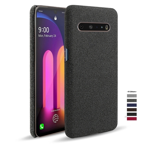 Slim Cloth Texture Phone Cover for LG V40 V50 V60 V50s G8s G8X ThinQ Fabric + PC Ultrathin Antiskid Anti-fall Case Fundas Coque ► Photo 1/6