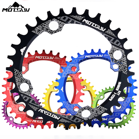 MOTSUV 104BCD Bicycle Narrow Wide Chainring 32T34T 36T 38T  Round Cycle Chainwheel MTB Bike Circle Crankset Plate Bicycle Parts ► Photo 1/6