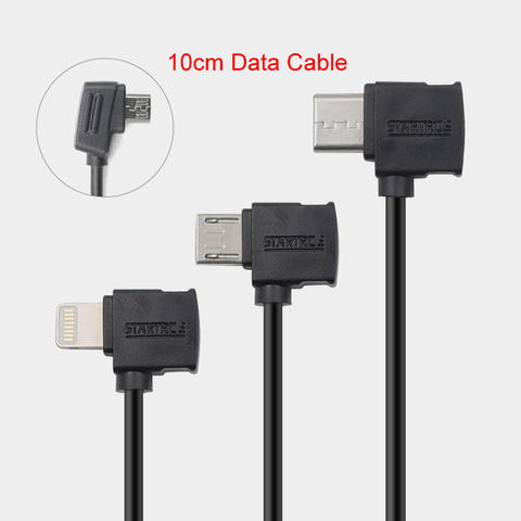 Micro USB to Lightning Type-C Data Cable Line For DJI SPARK/MAVIC 2 pro ZOOM Transmitter Connect iPhone iPad Samsung Tablet IOS ► Photo 1/6