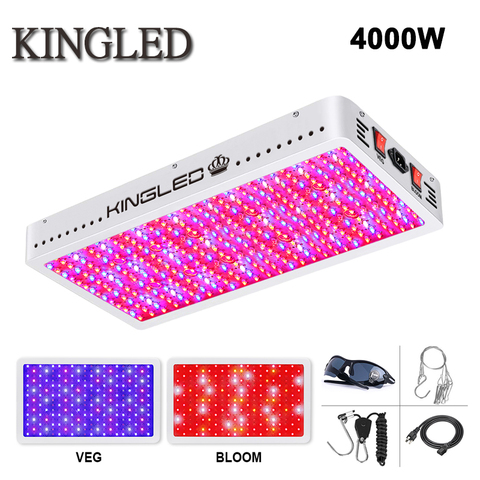 KINGLED 4000W Led grow light full spectrum double chips veg bloom switch for indoor plants seeding growing flowering ► Photo 1/6