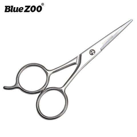 Bluezoo Big Ring Scissors Nose Hair Beard Beard Eyebrow Stainless Steel Beauty Scissor Silver Color Gift for Father ► Photo 1/5