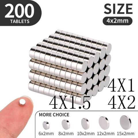 50 100 200PCS/Lot  4x2mm Magnet Hot Round Magnet Strong magnets Rare Earth Neodymium Magnet ► Photo 1/6